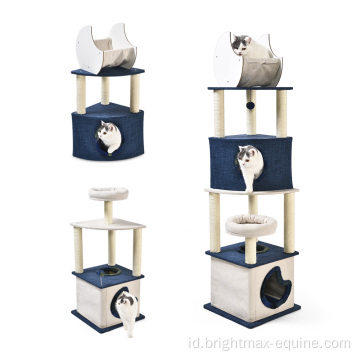 3 in 1 desain kombinasi ganda pohon kucing kombinasi pohon kucing